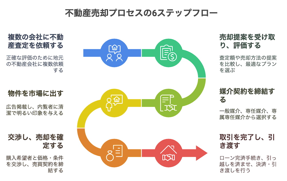 横浜不動産売却｜不動産売却プロセスの6ステップフロー